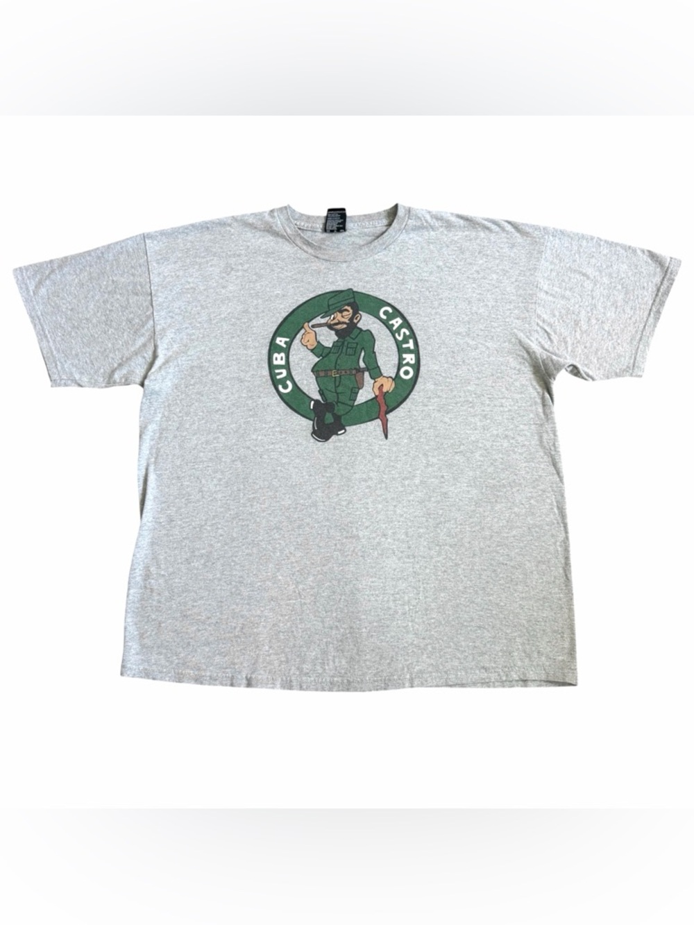 Vintage Upper Playground SF Men’s Castro Cuba T Shirt Sz XL Grey Celtics Parody